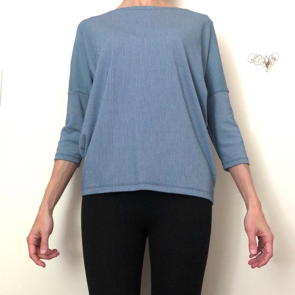 ❌ Tahari Stripped Short Sleeve Oversized Top - Picture 10 of 11